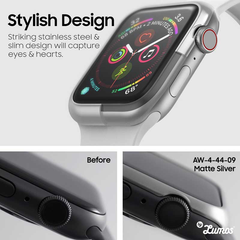 𝗥𝗜𝗡𝗚𝗞𝗘 𝗕𝗘𝗭𝗘𝗟 𝗦𝗧𝗬𝗟𝗜𝗡𝗚 for Apple Watch 6 / SE / 5 / 4 - 40 & 44 mm Full Coverage Protective Case