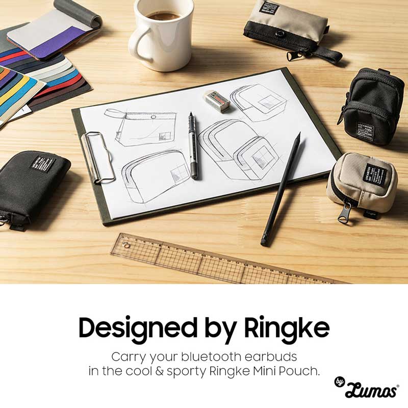 𝗥𝗶𝗻𝗴𝗸𝗲 𝗠𝗜𝗡𝗜 𝗣𝗢𝗨𝗖𝗛 𝟮 𝗪𝗮𝘆 𝗕𝗮𝗴 Miniature Universal Lightweight & Stylishly Padded Pouch