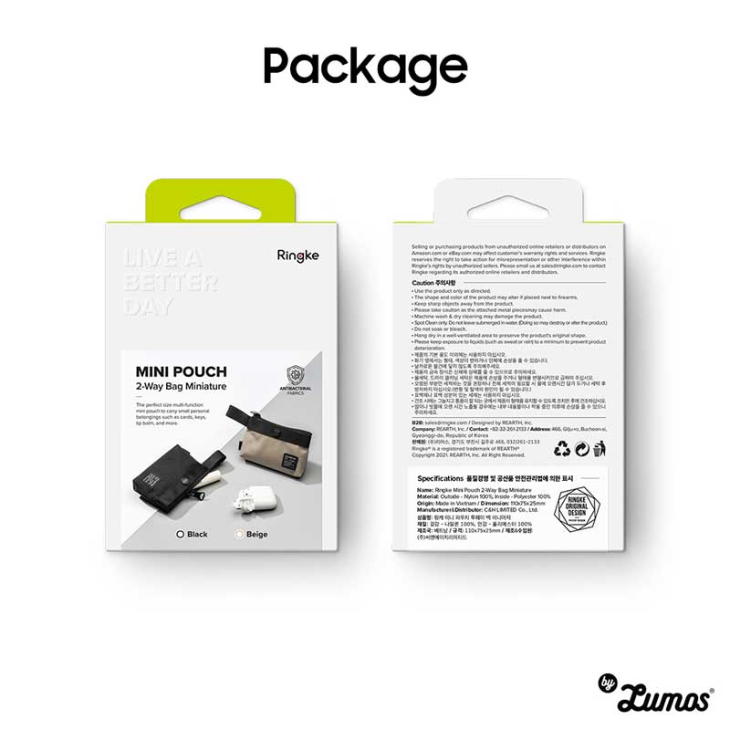 𝗥𝗶𝗻𝗴𝗸𝗲 𝗠𝗜𝗡𝗜 𝗣𝗢𝗨𝗖𝗛 𝟮 𝗪𝗮𝘆 𝗕𝗮𝗴 Miniature Universal Lightweight & Stylishly Padded Pouch