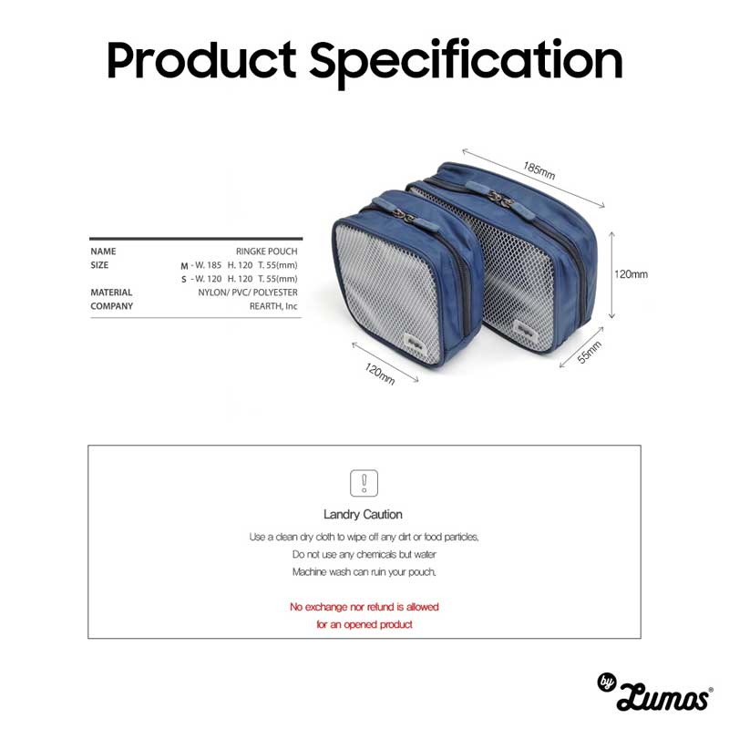 𝗥𝗶𝗻𝗴𝗸𝗲 𝗢𝗥𝗚𝗔𝗡𝗜𝗭𝗘𝗥 𝗣𝗢𝗨𝗖𝗛 Packing Storage Pouch Zipper Electronics Organizer Travel Digital Storage Bag