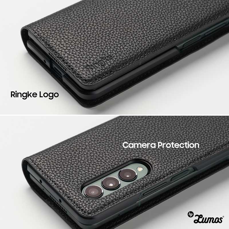 𝗥𝗜𝗡𝗚𝗞𝗘 𝗙𝗢𝗟𝗜𝗢 𝗦𝗜𝗚𝗡𝗔𝗧𝗨𝗥𝗘 Standard & EZ Strap For Samsung Galaxy Z Fold 3 Inclusive Edge Drop Protection Case Casing