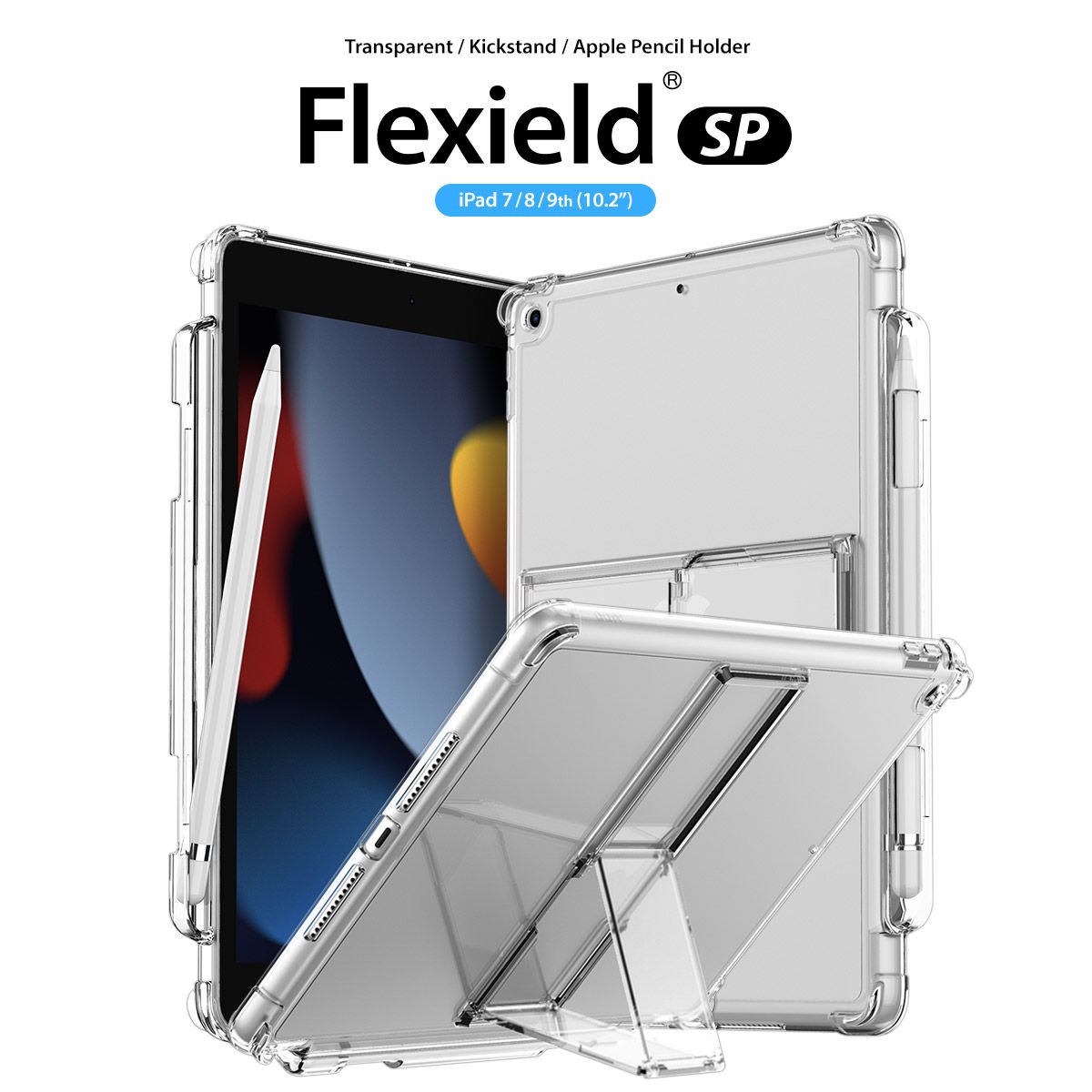 𝗔𝗿𝗮𝗿𝗲𝗲 𝗙𝗹𝗲𝘅𝗶𝗲𝗹𝗱 𝗦𝗣 Apple iPad 7/ 8/9th (10.2 inch) Mach Stand Angle Control Protection Flexible Case