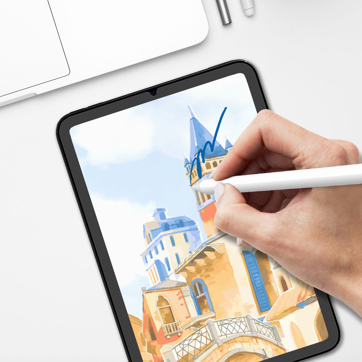 𝗔𝗿𝗮𝗿𝗲𝗲 𝗣𝗮𝗽𝗲𝗿 𝗟𝗶𝗸𝗲 𝗙𝗶𝗹𝗺 Apple iPad Mini 6th (8.3 inch) Premium Anti Glare Screen Protector made for Apple Pencil