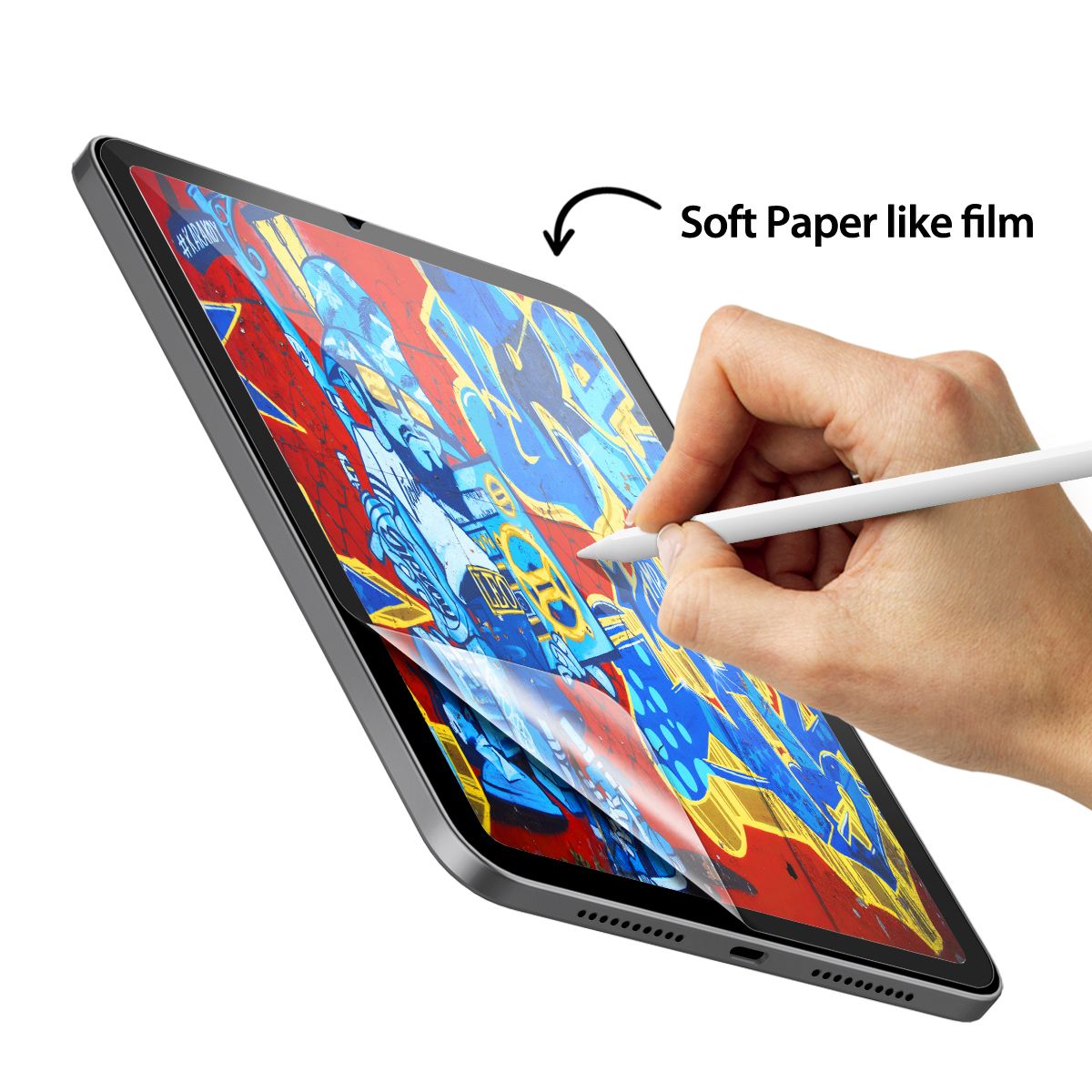 𝗔𝗿𝗮𝗿𝗲𝗲 𝗣𝗮𝗽𝗲𝗿 𝗟𝗶𝗸𝗲 𝗙𝗶𝗹𝗺 Apple iPad Mini 6th (8.3 inch) Premium Anti Glare Screen Protector made for Apple Pencil