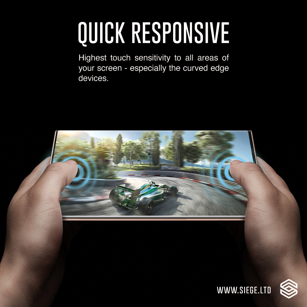 𝗦𝗜𝗘𝗚𝗘 𝗚𝗟𝗔𝗦𝗧𝗜𝗠𝗔𝗧𝗘 Samsung Galaxy S22 Ultra UV Nano Glue 3D Full Coverage Protection Tempered Glass Screen Protector