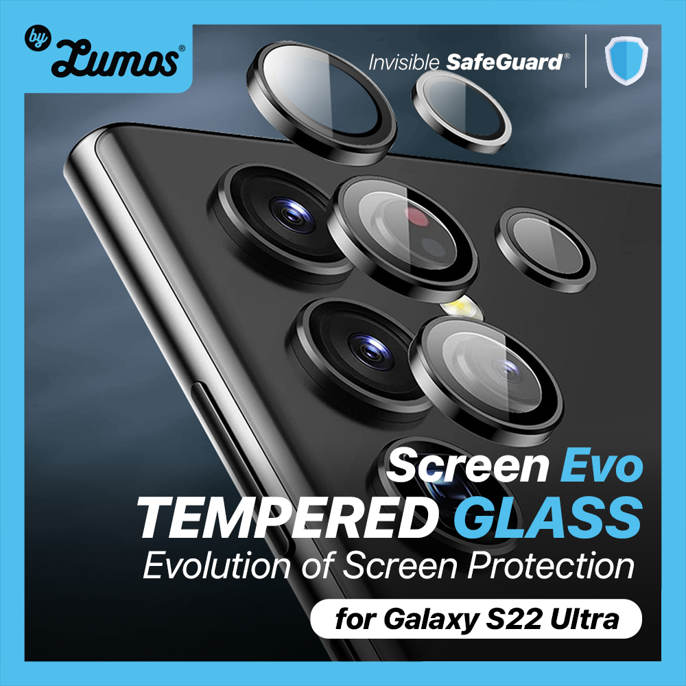 ๐๐ก๐ฉ๐๐ฆ๐๐๐๐ ๐ฆ๐๐๐๐๐จ๐๐ฅ๐ Samsung Galaxy S22 Ultra 3D Black Camera Lens Tempered Glass Protector