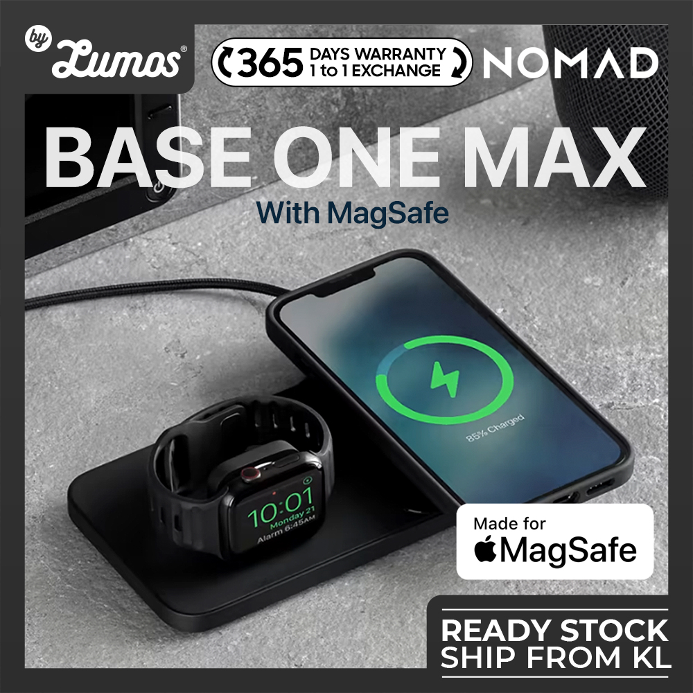 𝗡𝗢𝗠𝗔𝗗 𝗕𝗔𝗦𝗘 𝗢𝗡𝗘 𝗠𝗔𝗫 Magsafe Charger 15W Wireless Charging Speed Apple Watch/Phone Charging Base Charge 3x Faster