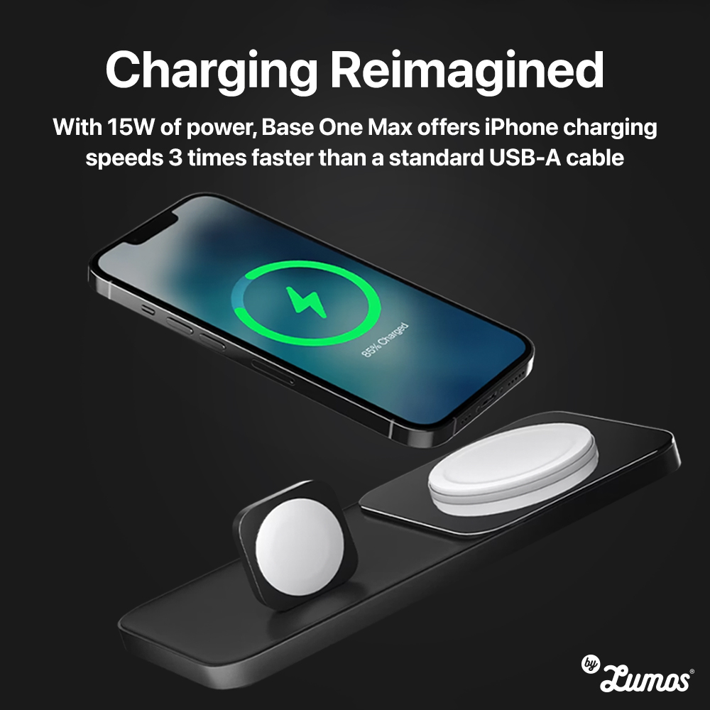 𝗡𝗢𝗠𝗔𝗗 𝗕𝗔𝗦𝗘 𝗢𝗡𝗘 𝗠𝗔𝗫 Magsafe Charger 15W Wireless Charging Speed Apple Watch/Phone Charging Base Charge 3x Faster