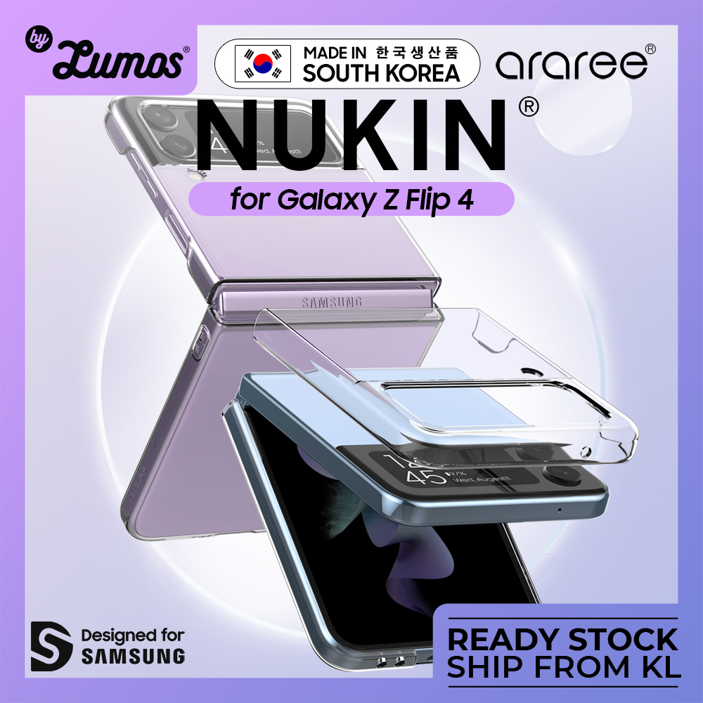 𝗔𝗥𝗔𝗥𝗘𝗘 𝗡𝗨𝗞𝗜𝗡 Samsung Galaxy Z Flip 4 Thin Transparent Clear Case