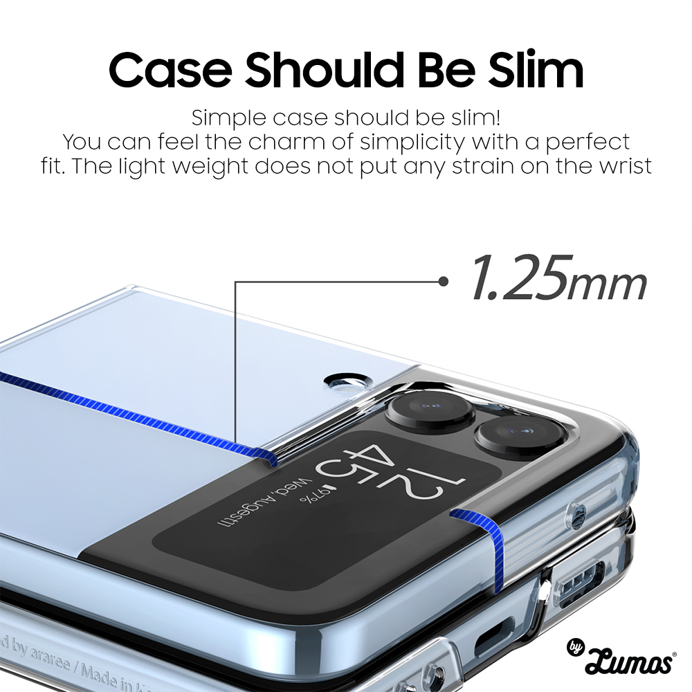 𝗔𝗥𝗔𝗥𝗘𝗘 𝗡𝗨𝗞𝗜𝗡 Samsung Galaxy Z Flip 4 Thin Transparent Clear Case