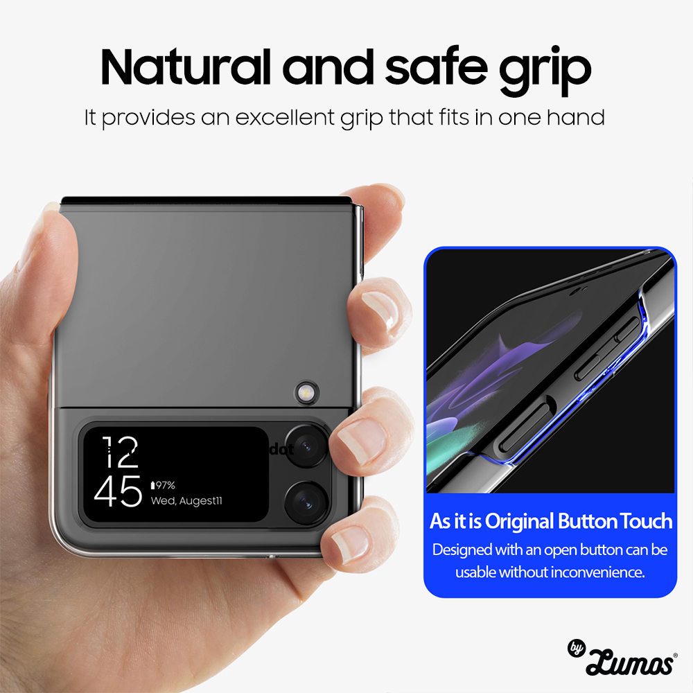 𝗔𝗥𝗔𝗥𝗘𝗘 𝗡𝗨𝗞𝗜𝗡 Samsung Galaxy Z Flip 4 Thin Transparent Clear Case