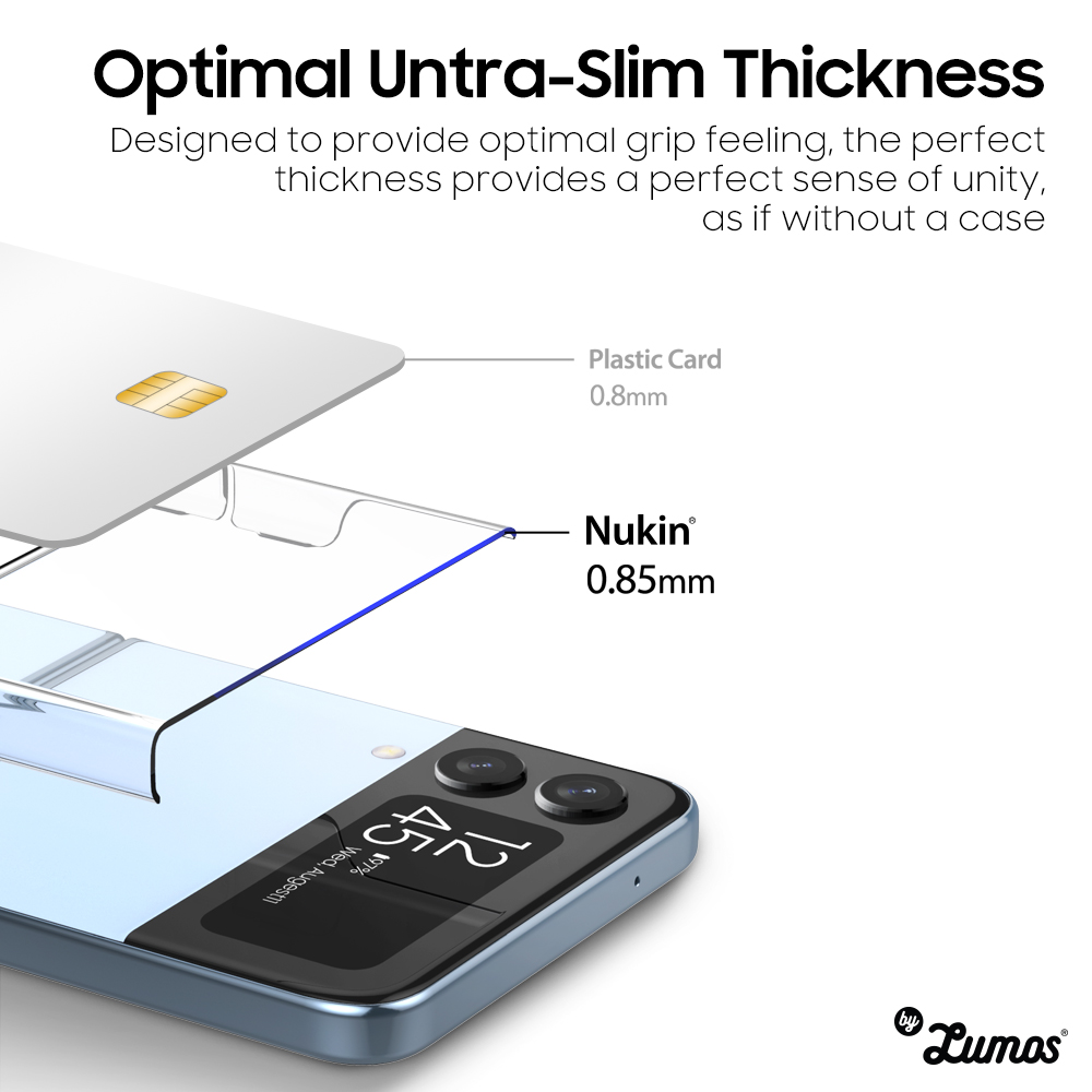 𝗔𝗥𝗔𝗥𝗘𝗘 𝗡𝗨𝗞𝗜𝗡 𝟬𝟴𝟱 For Samsung Galaxy Z Flip 4 5G Thickness Case Light And Thin Transparent Clear Case Casing