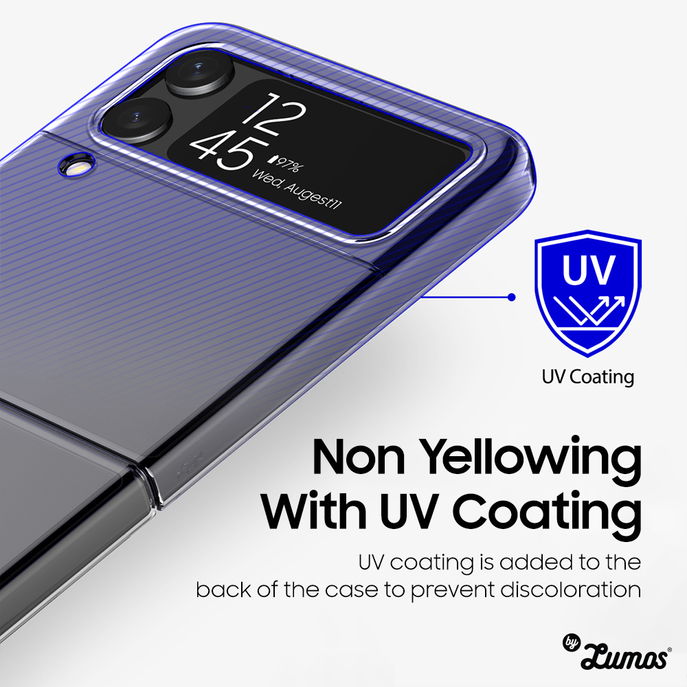 𝗔𝗥𝗔𝗥𝗘𝗘 𝗡𝗨𝗞𝗜𝗡 𝟬𝟴𝟱 For Samsung Galaxy Z Flip 4 5G Thickness Case Light And Thin Transparent Clear Case Casing