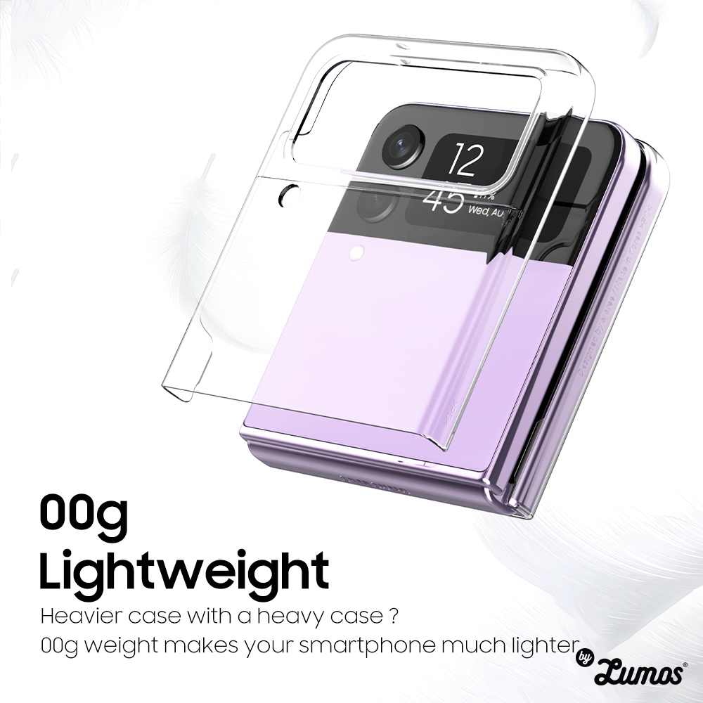 𝗔𝗥𝗔𝗥𝗘𝗘 𝗡𝗨𝗞𝗜𝗡 𝟬𝟴𝟱 For Samsung Galaxy Z Flip 4 5G Thickness Case Light And Thin Transparent Clear Case Casing
