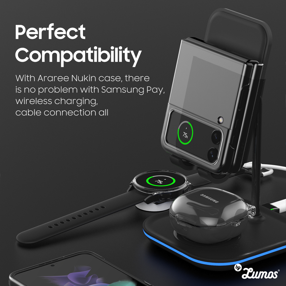 𝗔𝗥𝗔𝗥𝗘𝗘 𝗡𝗨𝗞𝗜𝗡 𝟬𝟴𝟱 For Samsung Galaxy Z Flip 4 5G Thickness Case Light And Thin Transparent Clear Case Casing