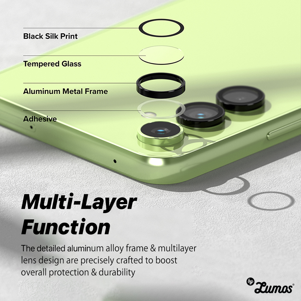 𝗥𝗜𝗡𝗚𝗞𝗘 𝗖𝗔𝗠𝗘𝗥𝗔 𝗟𝗘𝗡𝗦 𝗙𝗥𝗔𝗠𝗘 𝗚𝗟𝗔𝗦𝗦 For Samsung Galaxy A14/A24/A34/A54 5G