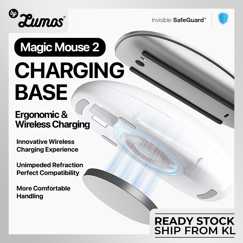 𝗜𝗡𝗩𝗜𝗦𝗜𝗕𝗟𝗘 𝗦𝗔𝗙𝗘𝗚𝗨𝗔𝗥𝗗 𝗖𝗛𝗔𝗥𝗚𝗜𝗡𝗚 𝗕𝗔𝗦𝗘 Designed For A-PPLE Magic Mouse 2, Ergonomic & Wireless Charging Magsafe & QI Techno
