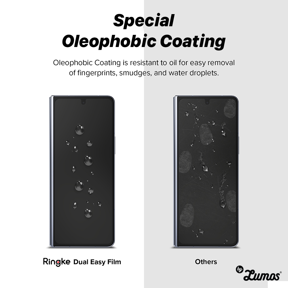 𝗥𝗜𝗡𝗚𝗞𝗘 𝗗𝘂𝗮𝗹 𝗘𝗮𝘀𝘆 𝗙𝗶𝗹𝗺 𝟮 𝗣𝗰𝘀 For Galaxy Z Fold 5 (Front& inner display) Screen Protector