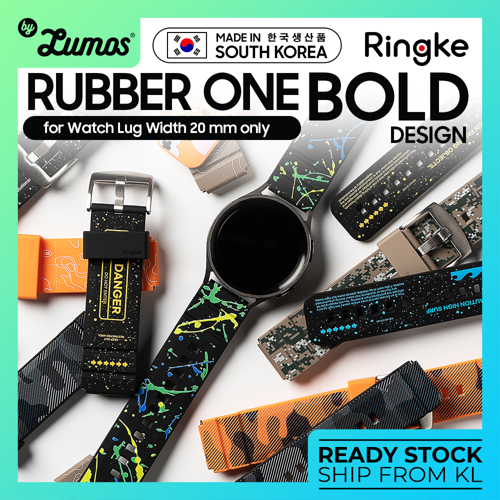 𝗥𝗜𝗡𝗚𝗞𝗘 𝗥𝗨𝗕𝗕𝗘𝗥 𝗢𝗡𝗘 𝗕𝗢𝗟𝗗 Band For Watch Samsung Galaxy Watch Series
