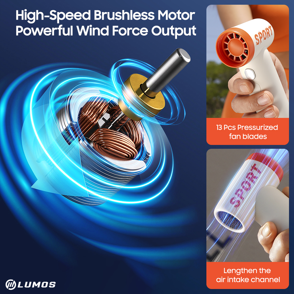 𝗦𝗣𝗢𝗥𝗧 𝗗𝗖𝟬𝟭 𝗢𝗡𝗘-𝗧𝗢𝗨𝗖𝗛 𝗖𝗢𝗢𝗟 80000RPM High-Speed Mini Fan