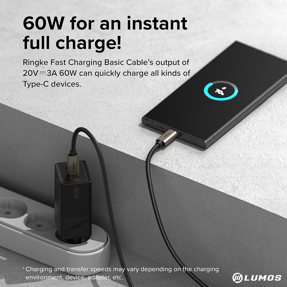 𝗥𝗜𝗡𝗚𝗞𝗘 𝗨𝗦𝗕 𝗧𝗬𝗣𝗘 𝗖 𝗧𝗢 𝗖 Fast Charging Cable