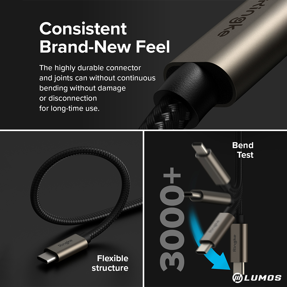 𝗥𝗜𝗡𝗚𝗞𝗘 𝗨𝗦𝗕 𝗧𝗬𝗣𝗘 𝗖 𝗧𝗢 𝗖 Fast Charging Cable