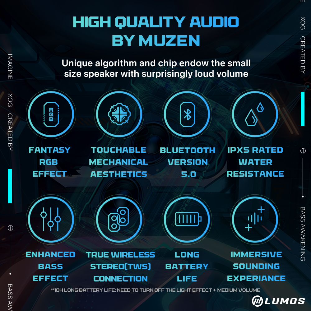 𝗠𝗨𝗭𝗘𝗡 𝗖𝗬𝗕𝗘𝗥 𝗦𝗛𝗘𝗟𝗟 Mechanical Stereo Speaker