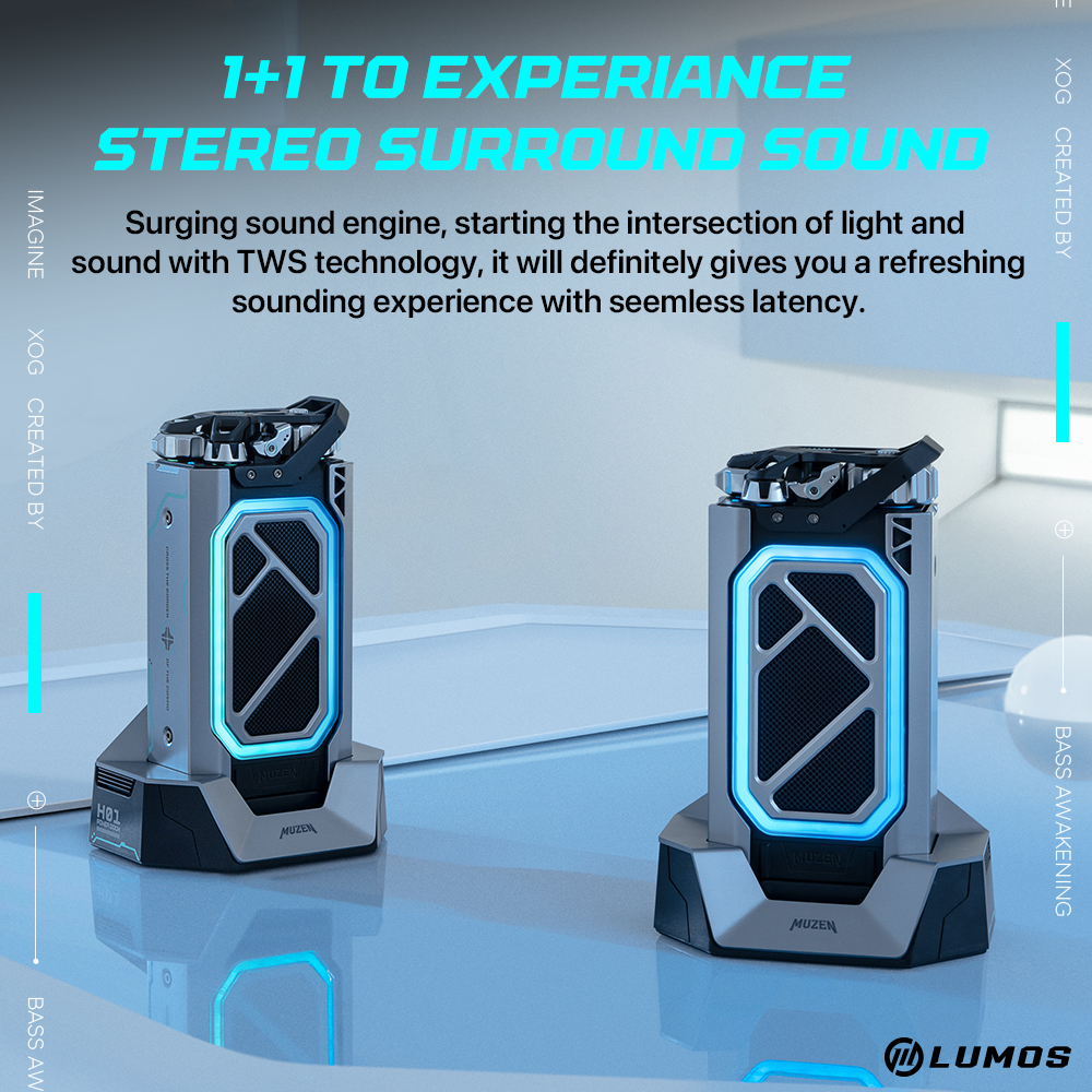 𝗠𝗨𝗭𝗘𝗡 𝗖𝗬𝗕𝗘𝗥 𝗦𝗛𝗘𝗟𝗟 Mechanical Stereo Speaker